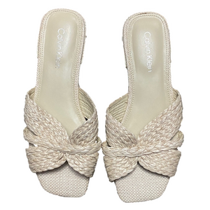 🎁Calvin Klein Raffia Sandals